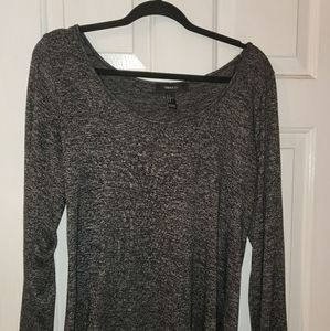 Forever 21 plus size black and metallic shirt